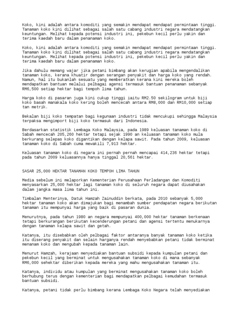 Potensi Tanaman Koko Pdf
