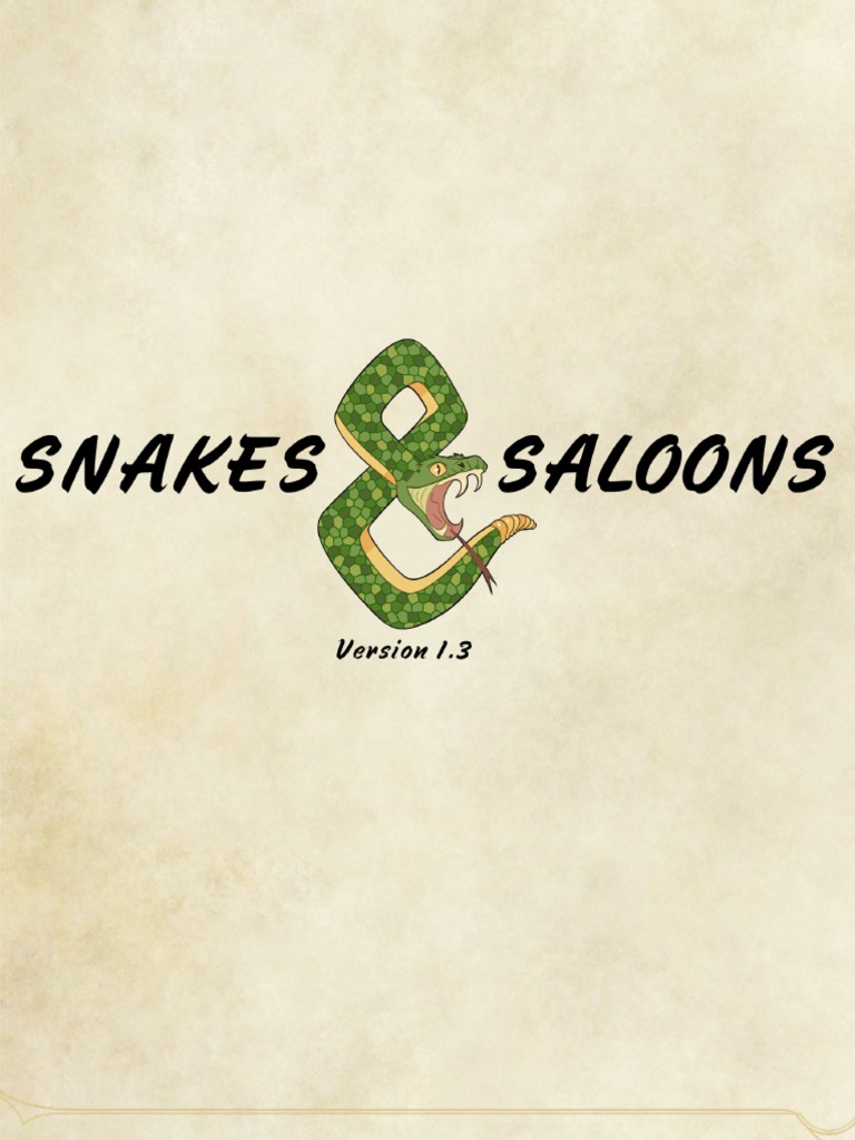 Snakes & Saloons v1.3 (5e) PDF PDF Firearms Ammunition