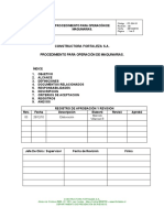 31 Procedimiento para Operación Maquinaria