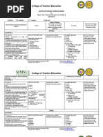 College of Teacher Education: Matrix of Flexible Learning Modes in Music, Arts, Physical Education and Health 8 (MAPEH 8)