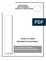 J3010 - Mechanics of Machines 1 - UNIT0