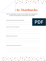A Trip To Starbucks Worksheet