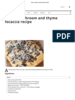 Garlic, Mushroom and Thyme Focaccia Recipe
