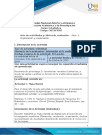 Guía de Actividades y Rúbrica de Evaluación - Unidad 1 - Paso 2 -Organizaciòn y Presentaciòn