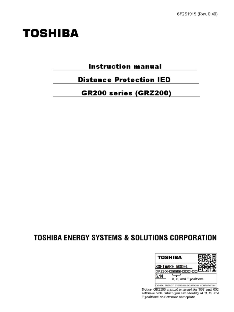 GRZ200 (6F2S1915 G2a) 0.40 PDF | PDF | Power Supply | Electricity