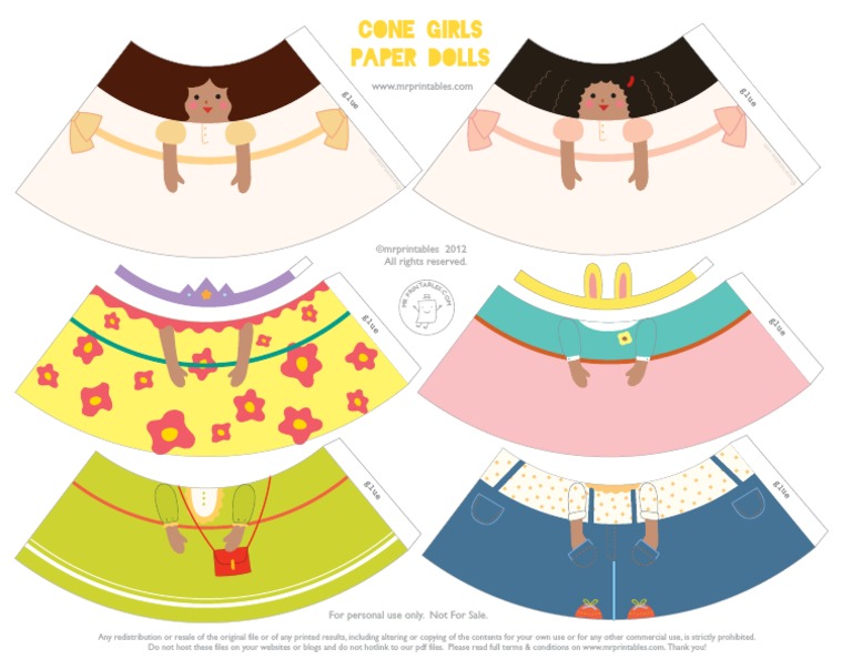 Mrprintables Cone Girls Set3 PDF | PDF | Media Technology | Digital ...