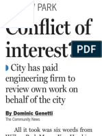 Willow Park City Council Meeting-Conflict of Interest