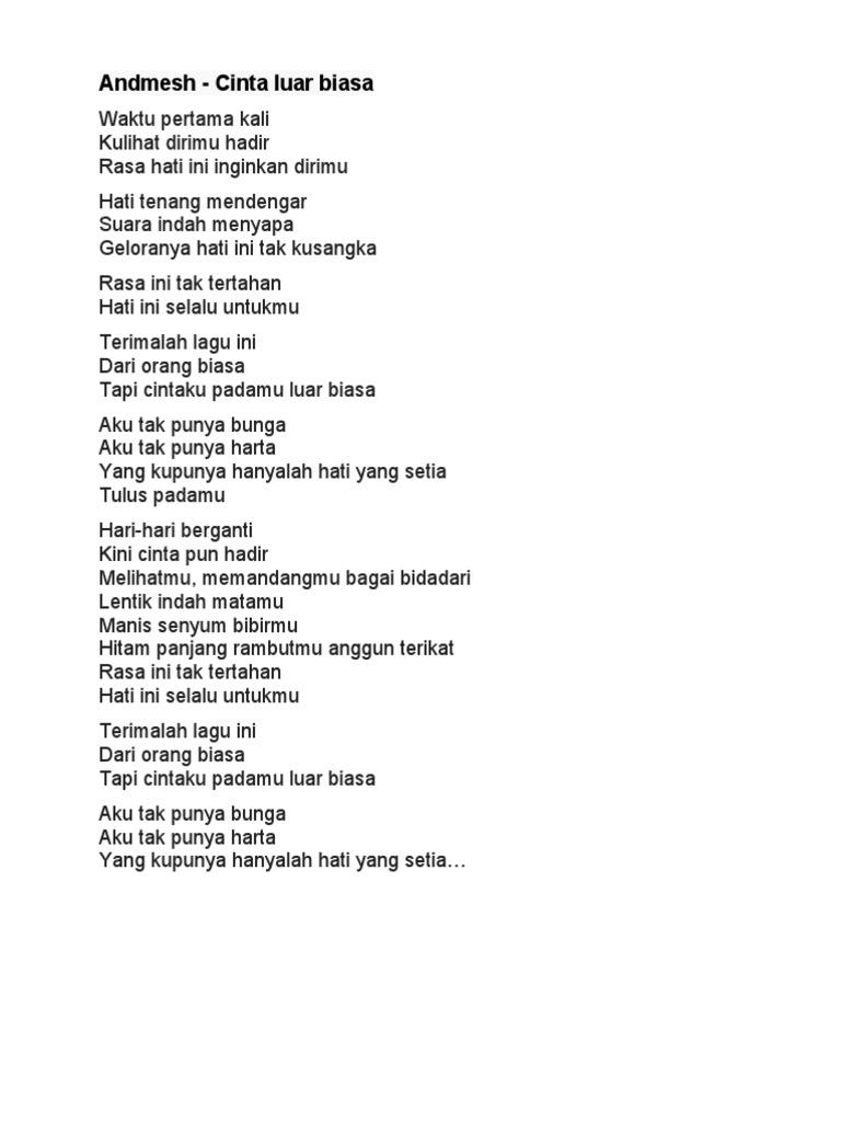 Lirik Lagu