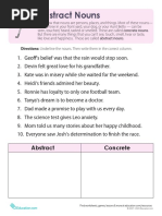 Abstract Nouns Worksheet 3 PDF