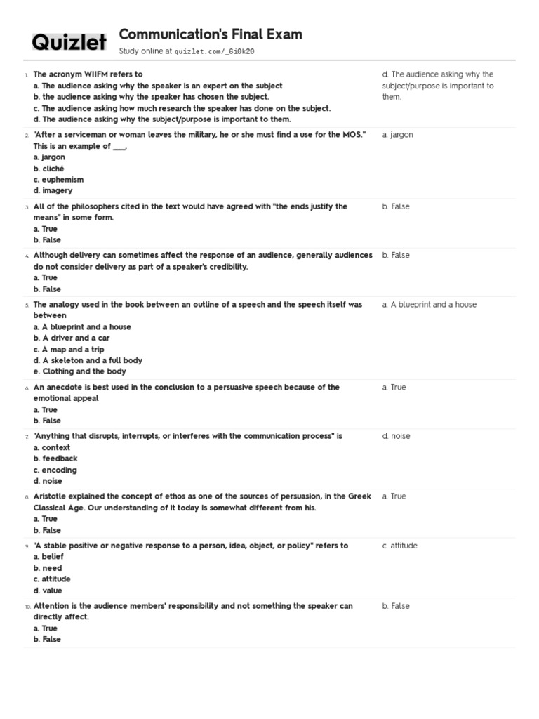 Quizlet PDF PDF Fallacy Persuasion