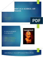 Management As A Science, Art and Profession: - Vivek Anand - Yogendra P