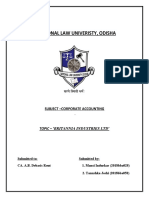National Law Univeristy, Odisha: Subject - Corporate Accounting