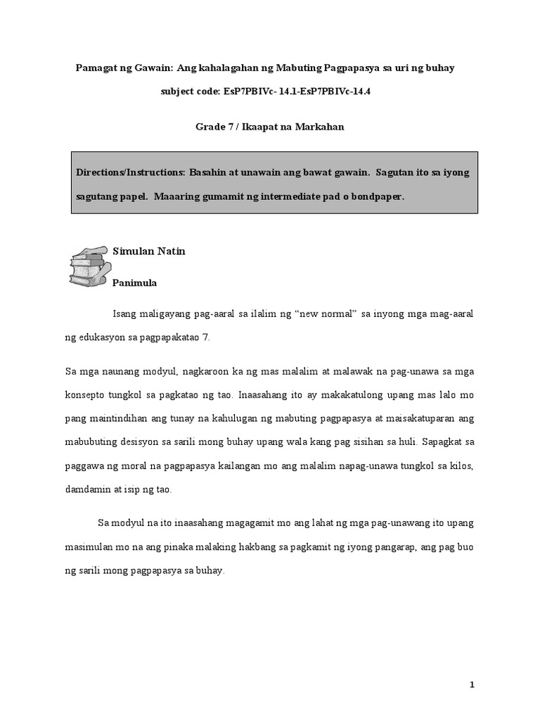 ESP 7 Module 14 | PDF