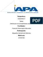 Distribución probabilidades discretas Estadística II