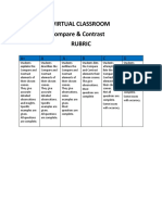 VIRTUAL CLASSROOM Compare & Contrast RUBRIC