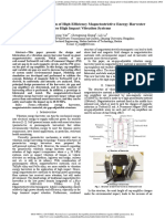 Design and Fabrication of High Efficiency Magnetostrictive Energy Harvester For High Impact Vibration Systems