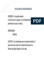 Clasificación Del Pre-Operatoria