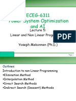 ECEG-6311 Power System Optimization and AI: Linear and Non Linear Programming Yoseph Mekonnen (PH.D.)
