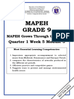 Mapeh Grade 9: Quarter 1 Week 5 Module 5