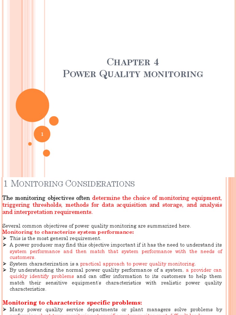 4 Power Quality Monitoring PDF Capacitor Electrical Wiring