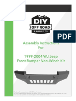 Assembly Instructions For 1999-2004 WJ Jeep Front Bumper Non-Winch Kit