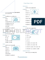 Cheat Sheet - Sets: Notation Intersection