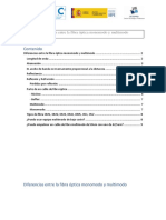 Diferencias Entre La Fibra Óptica Monomodo y Multimodo PDF