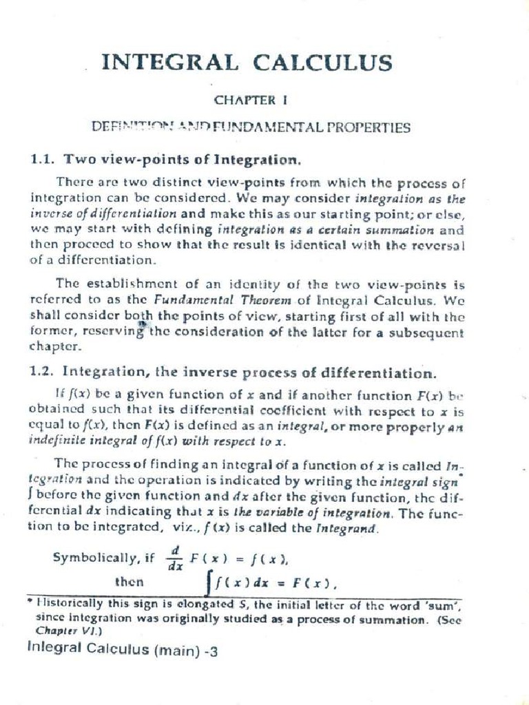 Chapter I-V | PDF | Integral | Summation