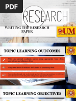 3.1 Writing The Research Paper