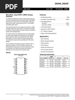 DG444, DG445: Monolithic, Quad SPST, CMOS Analog Switches Features