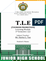(Tourism Promotion) : Learning Module 1 Semester - Q1 Mr. Harley L. Tan
