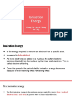 Ionisation Energy: Chong Zhi Ling & Chang Jie Ying