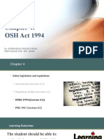 OSH Act 1994: By: Muhammad Imran Ismail Pensyarah, Fak. Kej. Kimia