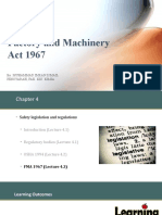Factory and Machinery Act 1967: By: Muhammad Imran Ismail Pensyarah, Fak. Kej. Kimia