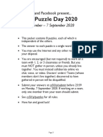 CS50 Puzzle Day: 4 September - 7 September 2020