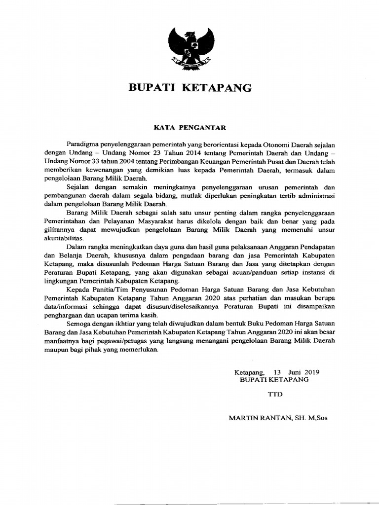 Pedoman Harga Satuan Barang Ketapang 2020 | PDF | Pengelolaan Keuangan &  Uang