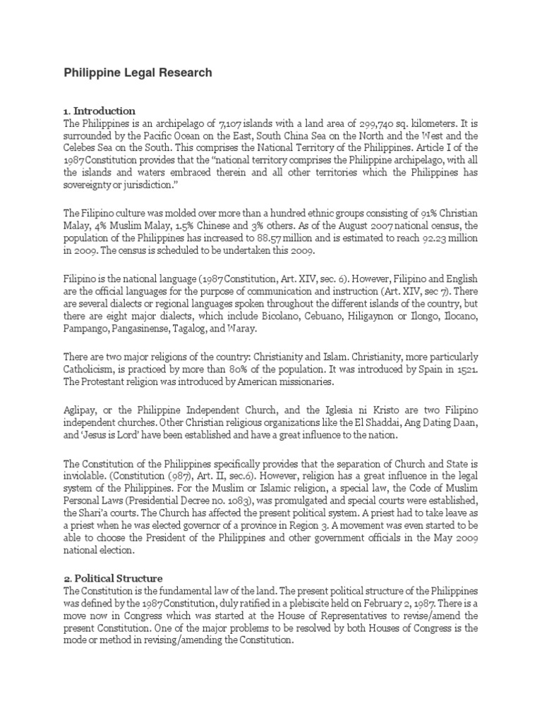 Philippine Legal Framework Overview | PDF | Constitutional Law | Government