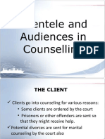 Clientele and Audiences in Counselling