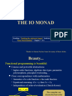 The Io Monad: Reading: " ," Sections 1-2 " ," Chapter 7: I/O