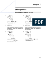 Equations and Inequalities: 1.4 Radical Equations Equations Quadratic in Form