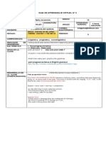 Guia de Aprendizaje Virtual #3: Past Progressive Tense