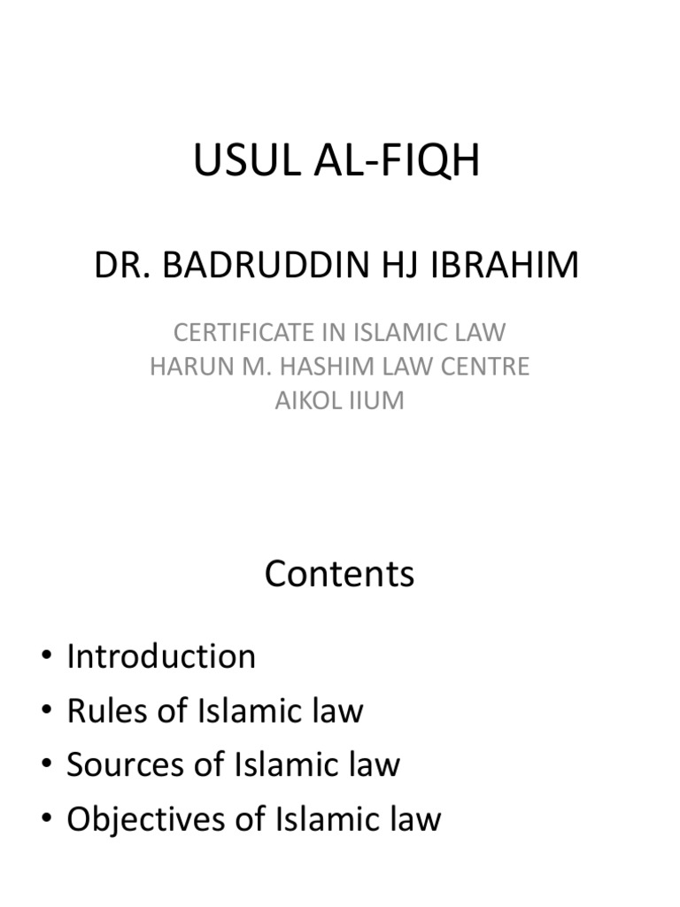 Introduction To Usul Al Fiqh 11 Pdf Pdf Sharia Islamic Fundamentalism