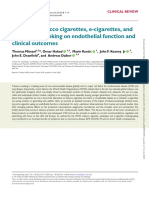 Effects of Tobacco Cigarettes, E-Cigarettes, and Waterpipe Smoking On Endothelial Function and Clinical Outcomes