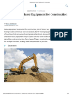 Earth-Moving Heavy Equipment For Construction