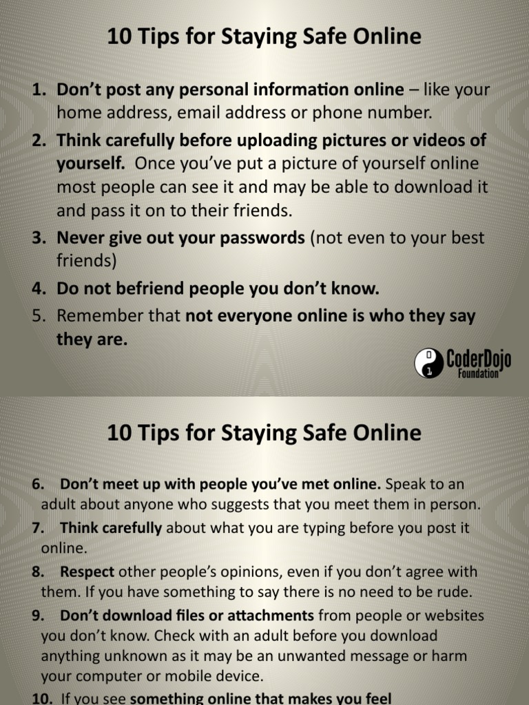 10 Tips For Staying Safe Online: Home Address, Email Address or Phone ...