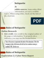 Rules of Netiquette: Online Research