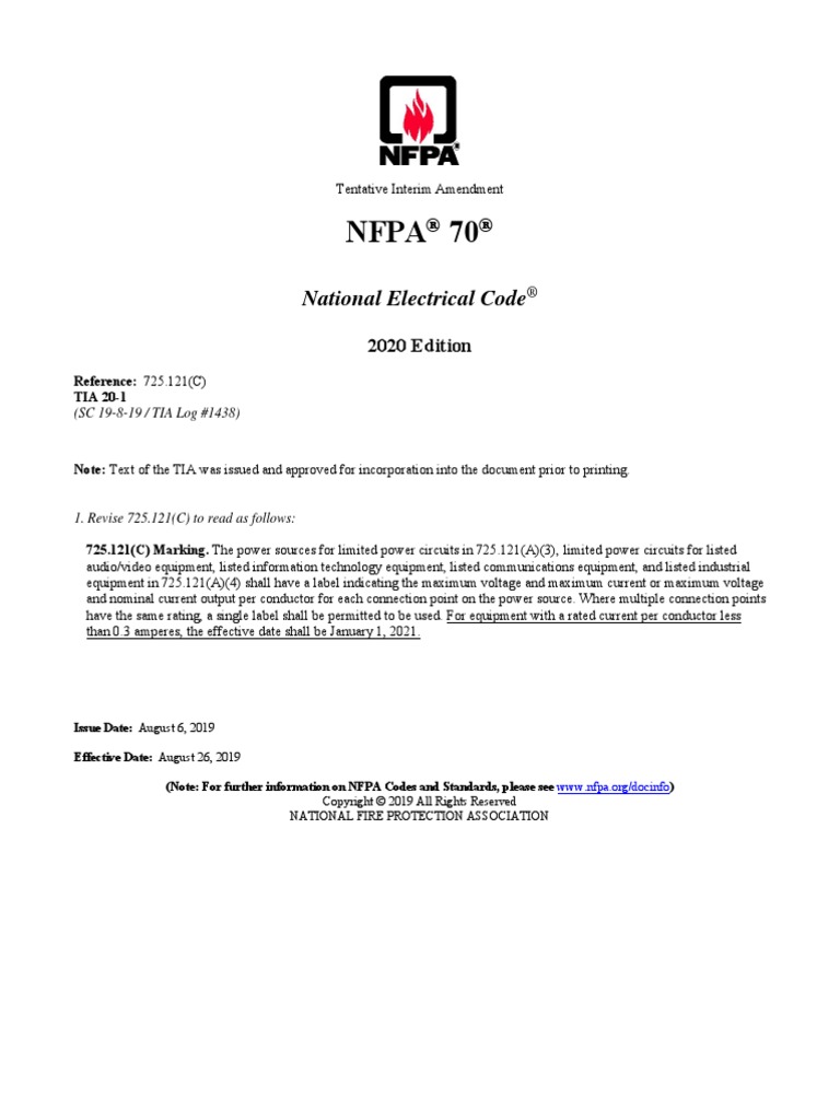 Nfpa 70 National Electrical Code PDF