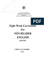 Eight Week Curriculum For Non Reader English: Department of Education