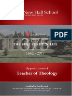 2018 02 Job Details Teacher of Theology
