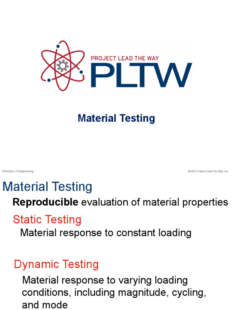 Material Testing: Principles of Engineering | PDF | Deformation